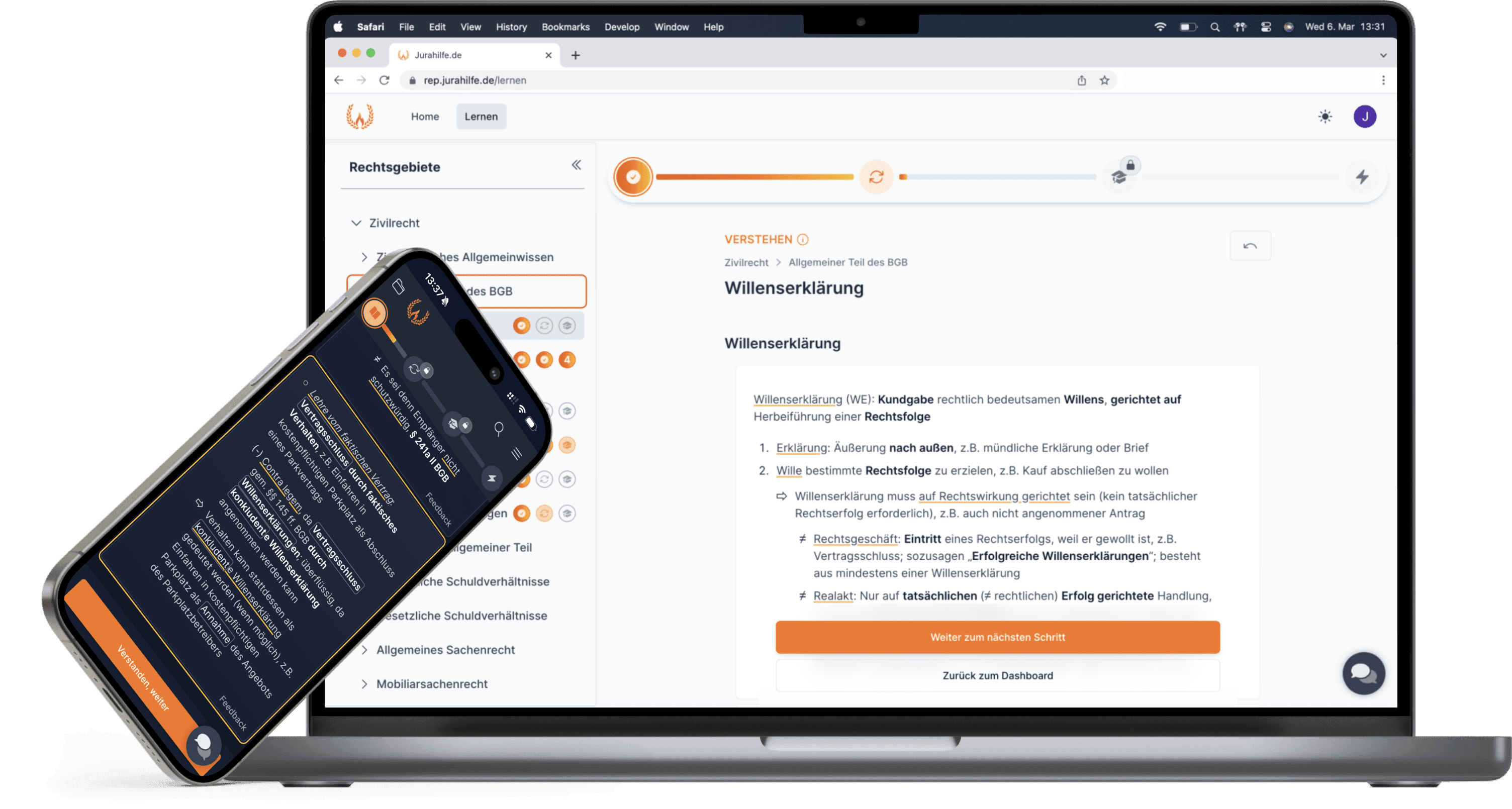 Jurahilfe.de App Vorschau