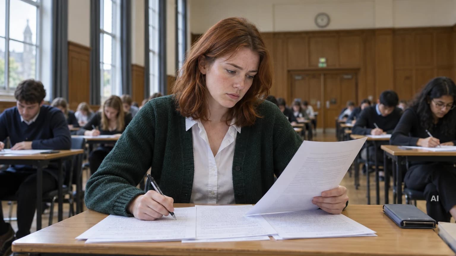 Aufgeschlagenes BGB bei den Paragraphen zur Stellvertretung, daneben handschriftliche Notizen und eine Hand mit Kugelschreiber